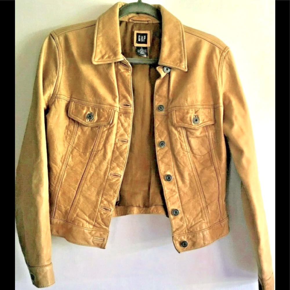 Vintage GAP Leather Jacket Y2K